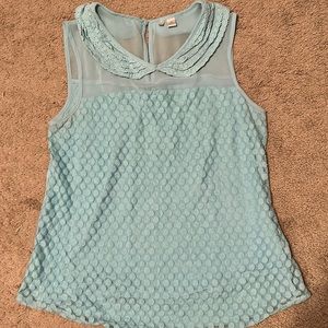 LC Lauren Conrad Sleeveless Blue Shirt Size M